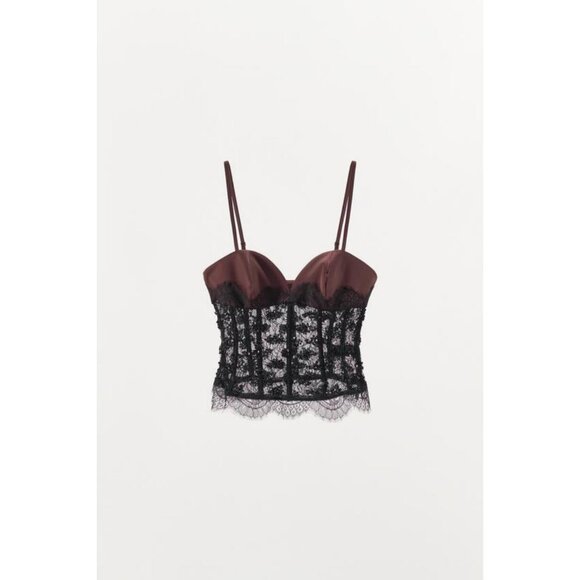 ZARA SEQUINNED LACE CORSETRY-INSPIRED - Picture 7 of 9